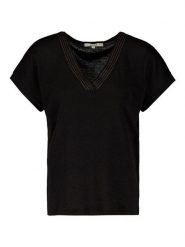 Garcia Koszulka w kolorze czarnym rozmiar: XS. Czarne bluzki Garcia, xs, bez wzorów, bez kołnierzyka, bez ramiączek. Za 95.95 zł.