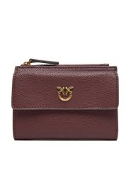 PINKO Duży Portfel Damski Compact Wallet AI 25-26 PCPL 103612 A29Q Bordowy. Czerwone portfele Pinko, bez wzorów, ze skóry. Za 749.99 zł.