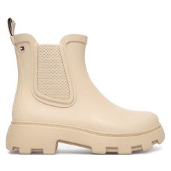 Kalosze Tommy Hilfiger. Brązowe kalosze TOMMY HILFIGER, bez wzorów. Za 449.99 zł.