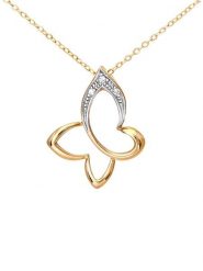 Revoni Złoty naszyjnik z diamentową zawieszką - dł. 45 cm rozmiar: onesize. Żółte naszyjniki Revoni, z diamentem, złote. Za 978.99 zł.