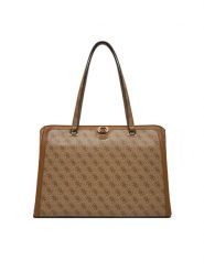 Guess Torebka TWB953 19160 Beżowy. Brązowe shopper Guess, z aplikacjami, ze skóry, bez dodatków. Za 439.99 zł.