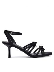 Buffalo Sandały Kaida Bow 1291676 Czarny. Czarne sandały Buffalo, bez wzorów, ze skóry, bez obcasa, na szpilce, bez zapięcia. Za 349.99 zł.