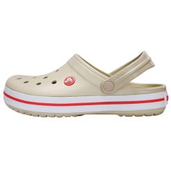 Klapki Crocs Model Crocband Kolor Beżowy. Białe klapki Crocs, bez wzorów, z gumy, bez obcasa. Za 301.00 zł.