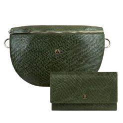 Portfel damski skórzany T-09-GR i saszetka nerka damska T-36-PGB zestaw prezentowy Paolo Peruzzi ZUP-136-PGB. Brązowe portfele PAOLO PERUZZI, bez wzorów, ze skóry. Za 225.90 zł.