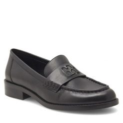 Lordsy Gino Rossi. Czarne lordsy Gino Rossi, bez wzorów, bez obcasa, bez zapięcia. Za 269.99 zł.