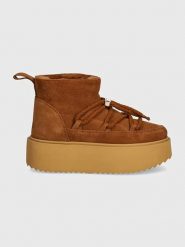 INUIKII Skórzane botki zimowe "Classic Low Platform" w kolorze brązowym rozmiar: 40. Brązowe botki Inuikii, na zimę, bez wzorów, ze skóry, bez obcasa, na platformie, bez zapięcia. Za 680.85 zł.