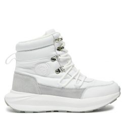 Trzewiki Big Star Shoes. Białe botki BIG STAR SHOES, bez wzorów, bez obcasa, na płaskiej podeszwie, bez zapięcia. Za 339.99 zł.