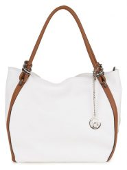 Lia Biassoni Skórzana torebka w kolorze białym - 32 x 28 x 14 cm rozmiar: onesize. Białe torebki klasyczne Lia Biassoni, bez wzorów, z materiału, bez dodatków. Za 329.42 zł.