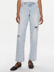 Tommy Jeans Jeansy Sophie DW0DW18111 Niebieski Straight Fit. Niebieskie jeansy Tommy Jeans, bez wzorów. Za 309.99 zł.