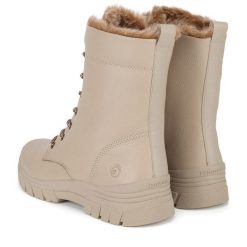 Botki Remonte. Brązowe botki Remonte, bez wzorów, bez obcasa, na płaskiej podeszwie, bez zapięcia. Za 314.99 zł.