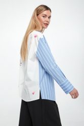 Koszula damska w paski Nadar WEEKEND MAX MARA. Koszule Weekend Max Mara, bez wzorów, bez kołnierzyka, bez ramiączek. W wyprzedaży za 1,103.20 zł.