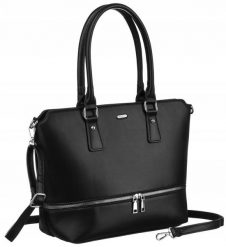 Shopperka damska Rovicky R-072-04 czarna. Czarne shopper ROVICKY, bez wzorów, ze skóry ekologicznej, bez dodatków. Za 77.89 zł.