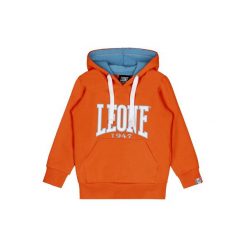 Bluza wygodny z bawełna z kaptur na czas wolny. Brązowe bluzy LEONE 1947 APPAREL, bez wzorów, z bawełny, bez kaptura. W wyprzedaży za 82.10 zł.