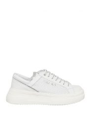 Patrizia Pepe Skórzane sneakersy w kolorze białym rozmiar: 37. Białe trampki Patrizia Pepe, bez wzorów, ze skóry, bez zapięcia. Za 393.45 zł.
