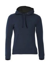Clique Classic Hoody Women – damska bluza z kapturem, dark navy. Niebieskie bluzy CLIQUE, s, bez wzorów, z bawełny, z kapturem. Za 309.10 zł.