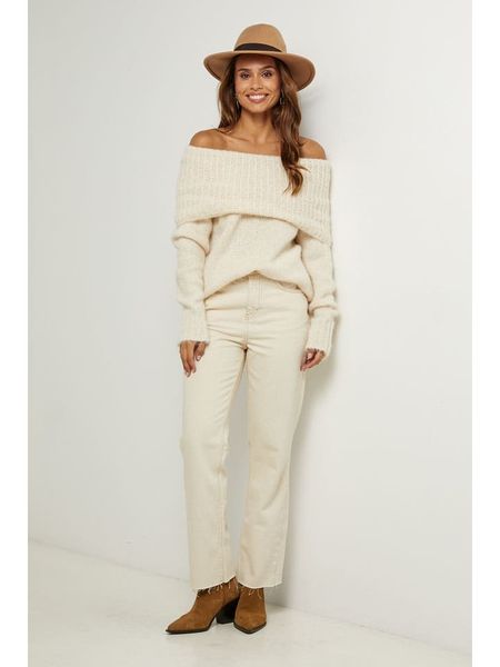 L'armoire de Suzette Sweter w kolorze kremowym rozmiar: 38/40. Brązowe swetry L'armoire de Suzette, l, bez wzorów, bez ramiączek. Za 104.99 zł.