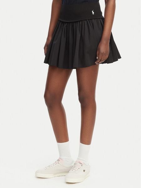 Polo Ralph Lauren Spódnica mini 211A12965001 Czarny Regular Fit. Czarne spódnice Polo Ralph Lauren, xl, bez wzorów, z bawełny, mini. Za 712.99 zł.