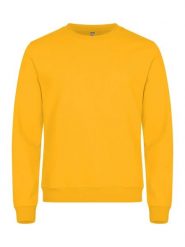Clique Basic Roundneck bluza unisex z anty-pillingiem, lemon. Żółte bluzy CLIQUE, xl, bez wzorów, z bawełny, bez kaptura. Za 155.70 zł.