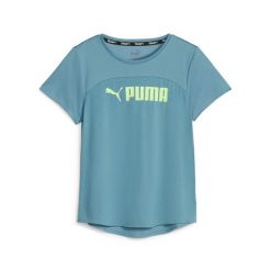 T-shirt treningowy damski PUMA Fit Logo Ultrabreathe. Niebieskie t-shirty Puma, xs, bez wzorów, bez kołnierzyka, bez ramiączek. Za 75.99 zł.