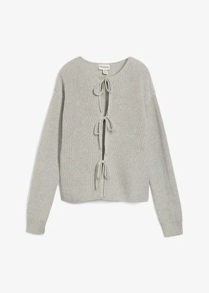 Kardigan wiązany na kokardki. Czerwone kardigany bonprix, bez wzorów. Za 124.99 zł.
