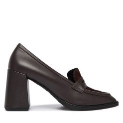 Półbuty Furla. Brązowe czółenka Furla, bez wzorów, bez obcasa, na obcasie, bez zapięcia. Za 1,299.00 zł.