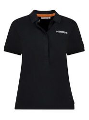 Geographical Norway Koszulka polo w kolorze czarnym rozmiar: L. Czarne bluzki Geographical Norway, l, bez wzorów, z bawełny, bez kołnierzyka, bez ramiączek. Za 77.45 zł.