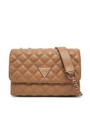 Guess Torebka HWQG87 48200 Beżowy. Brązowe listonoszki Guess, z aplikacjami, ze skóry, bez dodatków. Za 309.99 zł.