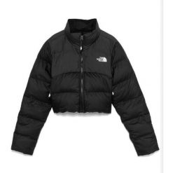 Kurtka The North Face Cropped Saikuru Czarna. Czarne kurtki sportowe The North Face, bez wzorów, z poliesteru, bez kaptura. Za 893.60 zł.