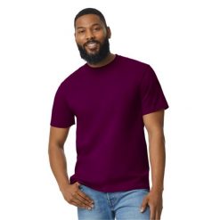 Koszulka Unisex Dla Dorosłych Softstyle Midweight. Brązowe bluzki GILDAN, s, bez wzorów, sportowe, bez kołnierzyka, bez ramiączek. Za 33.99 zł.