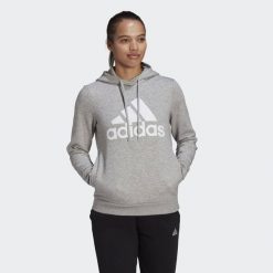 Bluza z Kapturem Loungewear Essentials Logo Rozmiar XL Szary - GL0719. Białe bluzy Adidas, xl, bez wzorów, z bawełny, z kapturem. Za 194.99 zł.