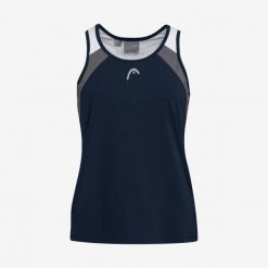 Koszulka bez rękawów damska CLUB 22 Tank Top. Niebieskie koszulki sportowe Head, bez wzorów, z poliesteru, bez ramiączek, tenisowe. Za 208.00 zł.