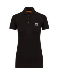 Polo termoaktywne damskie X-Bionic Invent 4.0 Travel Polo. Czarne koszulki polo X BIONIC, l, bez wzorów, z dzianiny, bez kołnierzyka, bez ramiączek. Za 245.00 zł.