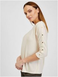 Orsay Koszulka w kolorze kremowym rozmiar: M. Brązowe bluzki Orsay, m, bez wzorów, bez kołnierzyka, bez ramiączek. Za 56.99 zł.