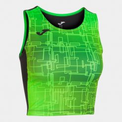 Tank top do biegania damski Joma Elite VIII. Czarne topy Joma, xl, bez wzorów, bez kołnierzyka, bez ramiączek. W wyprzedaży za 77.75 zł.