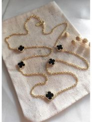 Miu Silver Pozłacany naszyjnik z masą perłową - dł. 60 cm rozmiar: onesize. Czarne naszyjniki Miu Silver, z perłą, pozłacane. Za 217.99 zł.