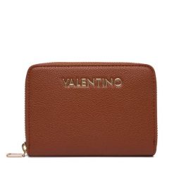 Portfel Valentino. Brązowe portfele Valentino, bez wzorów. Za 249.99 zł.