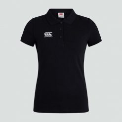 Damska koszulka polo Canterbury Waimak. Czarne bluzki CANTERBURY, bez wzorów, bez kołnierzyka, bez ramiączek. Za 298.00 zł.