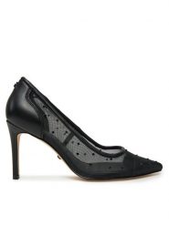 Guess Szpilki Follow FLDFLL FAB08 Czarny. Czarne szpilki Guess, z aplikacjami, z materiału, bez obcasa, na szpilce, bez zapięcia. Za 879.99 zł.