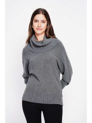 ASSUILI Sweter w kolorze ciemnoszarym rozmiar: 42. Szare golfy Assuili, bez wzorów, bez ramiączek. Za 113.63 zł.