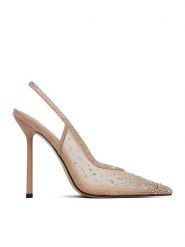 Eva Minge Szpilki EO-MAE-LT1677-27 Beżowy. Brązowe szpilki Eva Minge, bez wzorów, z materiału, bez obcasa, na szpilce, bez zapięcia. Za 429.99 zł.