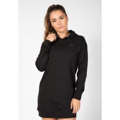 Bluza fitness damska długa Gorilla Wear Alexandria Hoodie. Czarne bluzy sportowe GORILLA WEAR, s, bez wzorów, z bawełny, bez kaptura. Za 253.65 zł.
