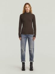 G-Star Koszulka w kolorze brązowym rozmiar: M. Brązowe bluzki G-Star, m, bez wzorów, retro, bez kołnierzyka, bez ramiączek. Za 179.95 zł.