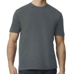 Koszulka Softstyle EZ Unisex Dla Dorosłych. Brązowe bluzki GILDAN, xl, bez wzorów, sportowe, bez kołnierzyka, bez ramiączek. Za 37.99 zł.