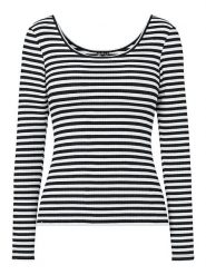 Pieces Koszulka "Kitte" w kolorze czarno-białym rozmiar: XS. Białe bluzki Pieces, xs, bez wzorów, z bawełny, bez kołnierzyka, bez ramiączek. Za 47.94 zł.