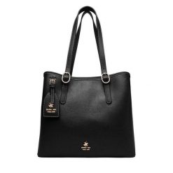 Torebka Beverly Hills Polo Club. Czarne shopper Beverly Hills Polo Club, bez wzorów, bez dodatków. Za 299.99 zł.