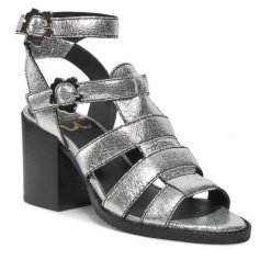 Sandały Ted Baker. Szare sandały Ted Baker, bez wzorów, bez obcasa, na słupku, bez zapięcia. Za 349.99 zł.