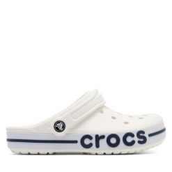 Klapki Crocs. Białe klapki Crocs, bez wzorów, bez obcasa. Za 229.99 zł.
