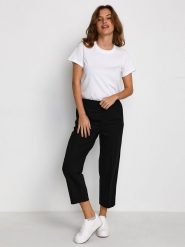 Kaffe Spodnie w kolorze czarnym rozmiar: 44. Czarne spodnie materiałowe Kaffe, na co dzień, bez wzorów, z materiału. Za 126.99 zł.