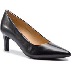 Półbuty GEOX - D Bibbiana F D829CF 00085 C9999 Black. Czarne czółenka Geox, bez wzorów, z materiału, bez obcasa, na obcasie, bez zapięcia. W wyprzedaży za 319.00 zł.