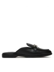 Nine West Klapki R25SS05135 Czarny. Czarne klapki Nine West, bez wzorów, z materiału, bez obcasa. Za 229.99 zł.